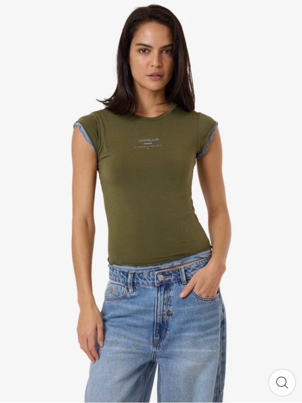 Thrills Double Down Layer Tee size Small Minimalist Retro Inspired